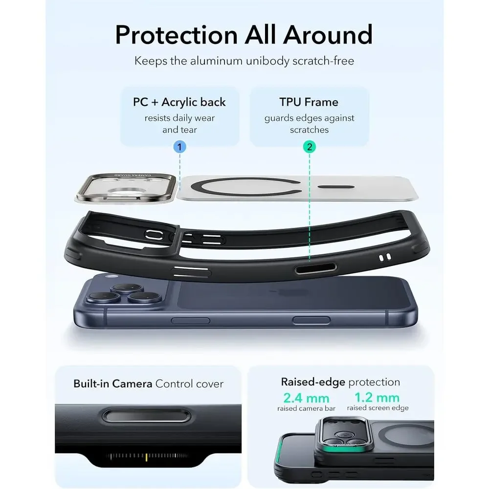 ESR For IPhone 17 Pro Max Case With Stash Stand, 7X Military-Grade Drop Protecti